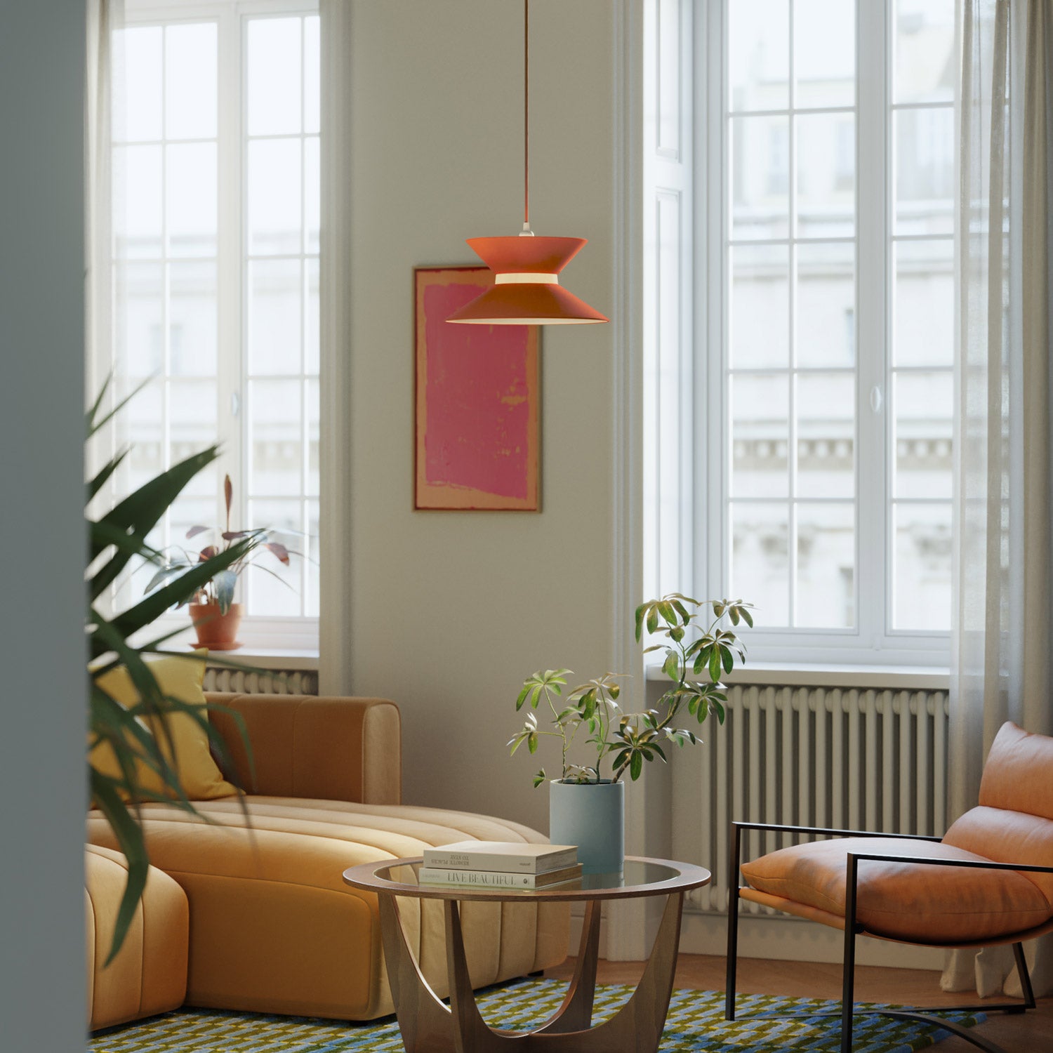 Paralume in tessuto Clessidra Cinette aragosta - Made in Italy Arenal sabbia