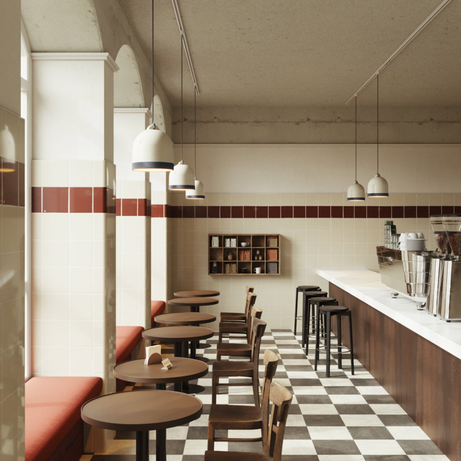 Paralume Campana M bicolore in ceramica Bianco e Petrolio, collezione Materia - Made in Italy