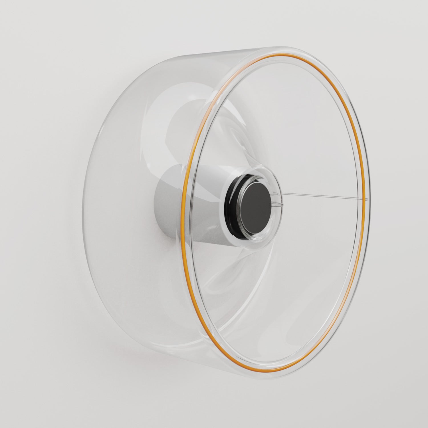 Applique con lampadina Ghost trasparente - Bianco