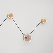 Lampada da parete Spostaluce con 3 lampadine Ghost e cavo nero