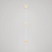 Lampada da parete Spostaluce con spina, 3 lampadine Ghost e cavo bianco