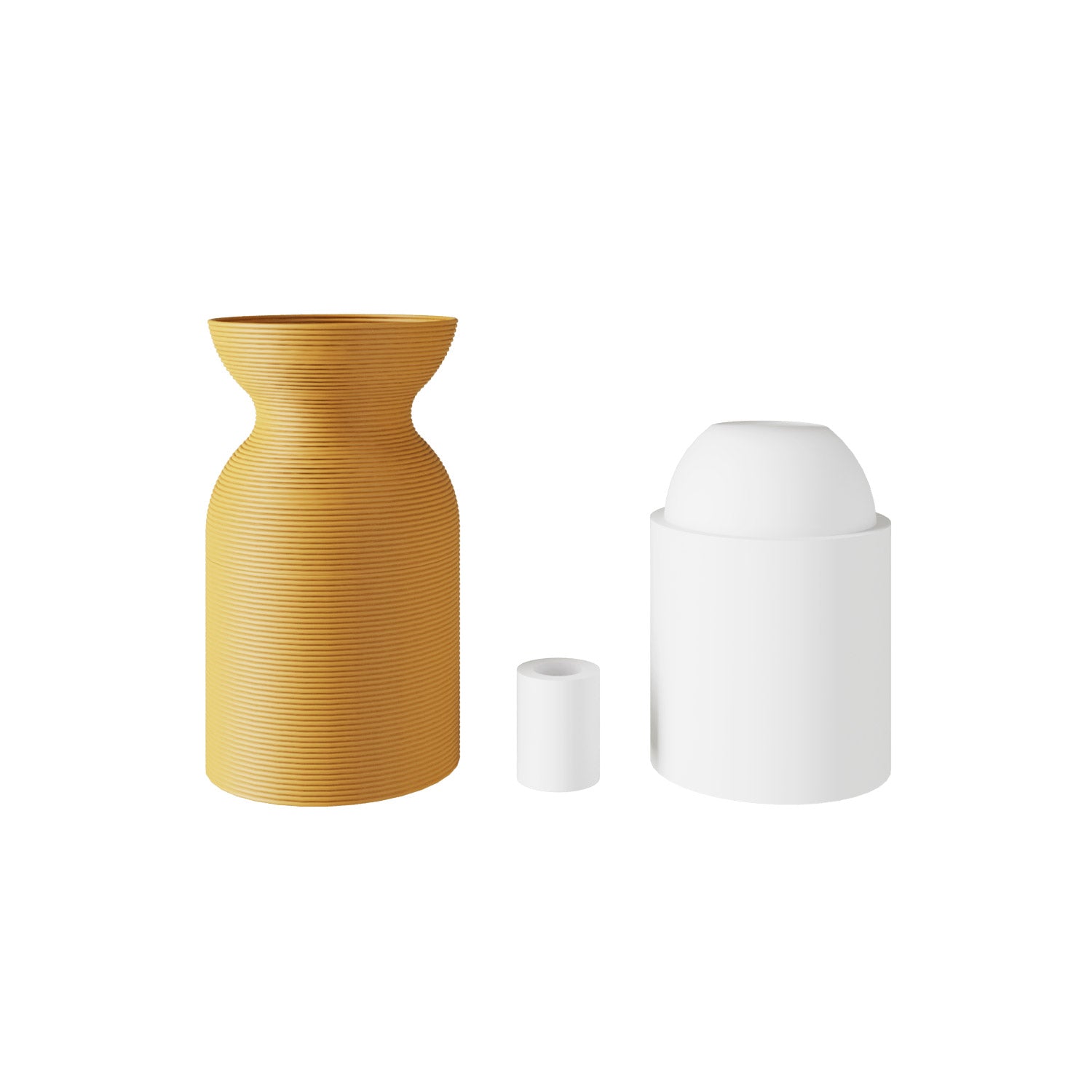 Kit portalampada E27 in plastica riciclata con stampante 3D - Ocra