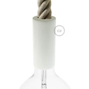 Kit portalampada E27 in legno per cordone 3XL - Bianco
