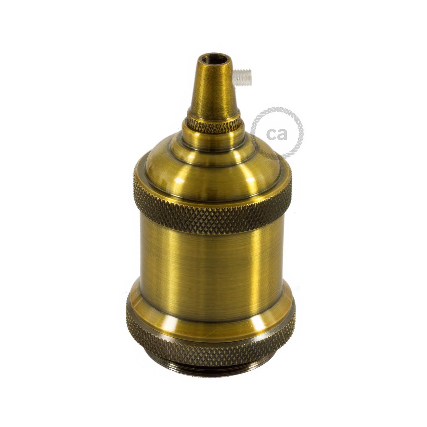 Kit portalampada E27 in alluminio vintage - Ottone