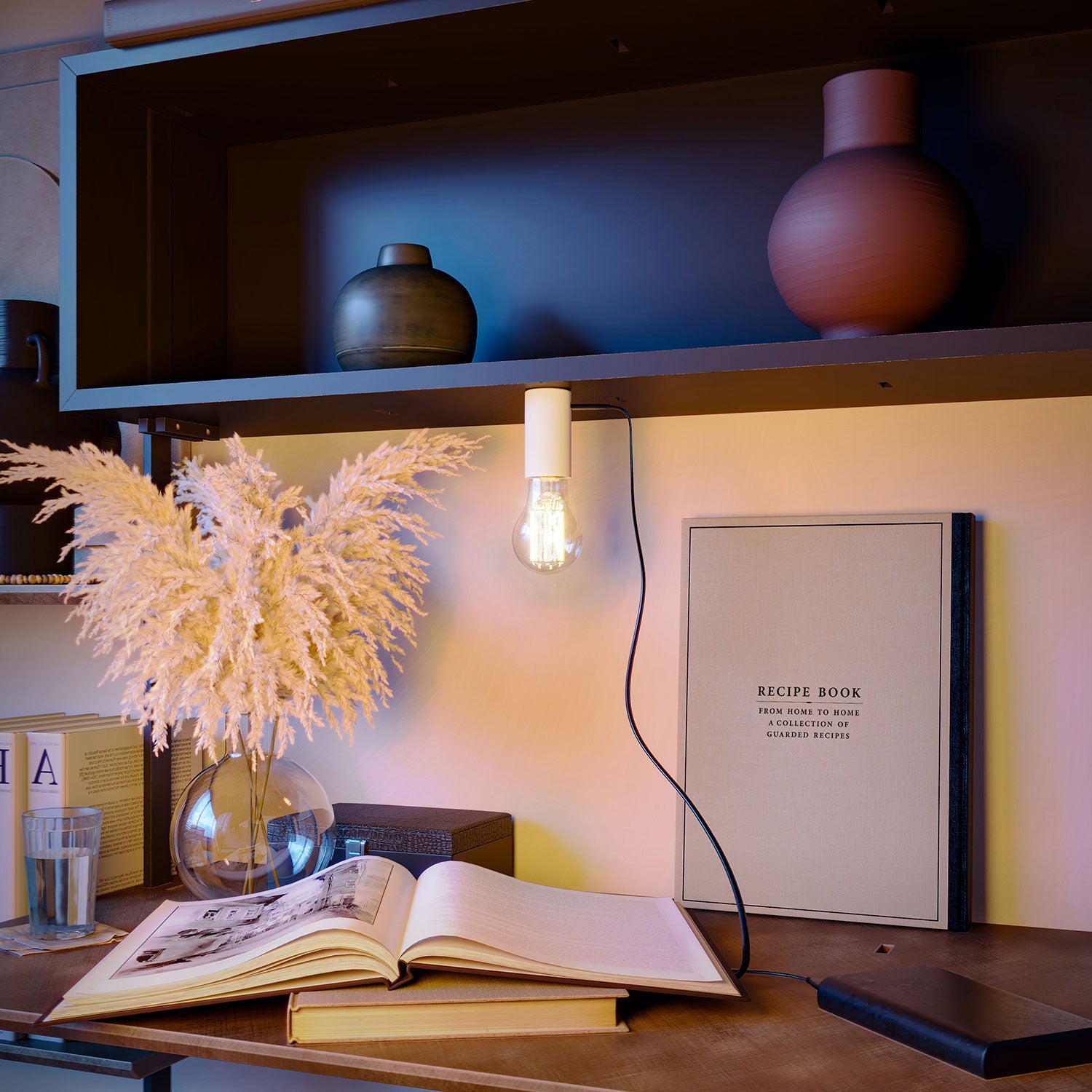 SI! Lampada portatile a 5V con lampadina A60 - Bianco opaco