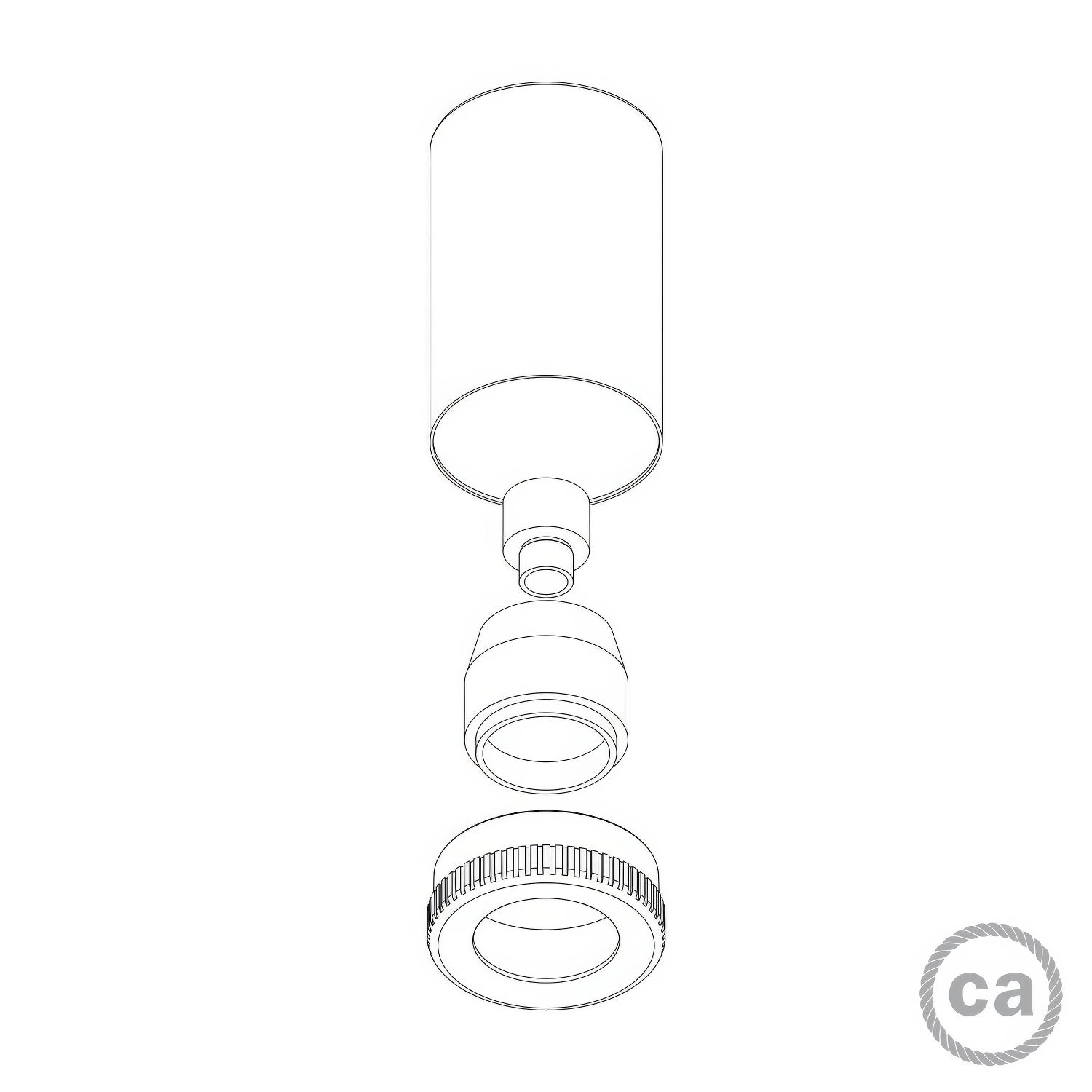 Mini faretto Spotlight LED GU1d0 - Petrolio