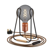 Lampada da tavolo Taché Elegant e spina UK - Nero