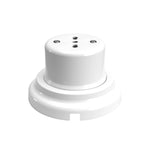 Kit presa bipasso italiana 10/16A da parete e base in porcellana - Bianco