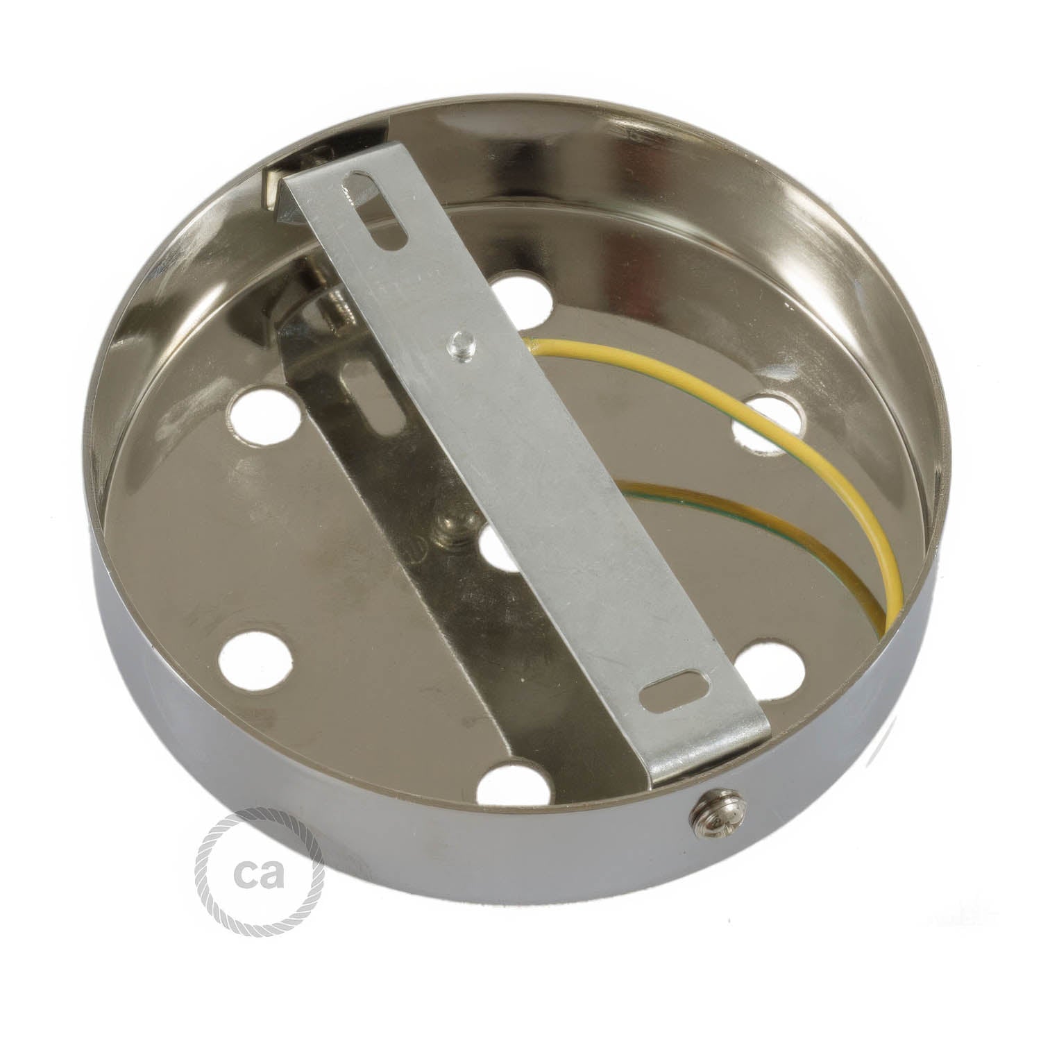 Kit rosone cilindrico in metallo a 7 fori - Cromo Cilindrico