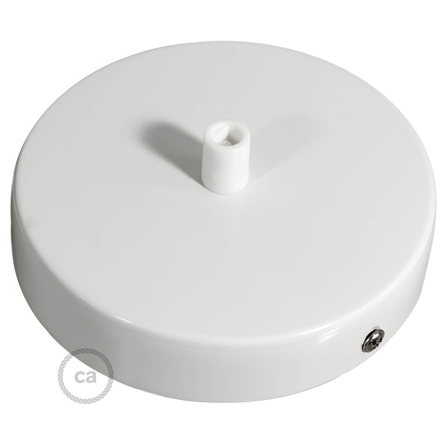 Kit rosone cilindrico in metallo - Bianco lucido Cilindrico