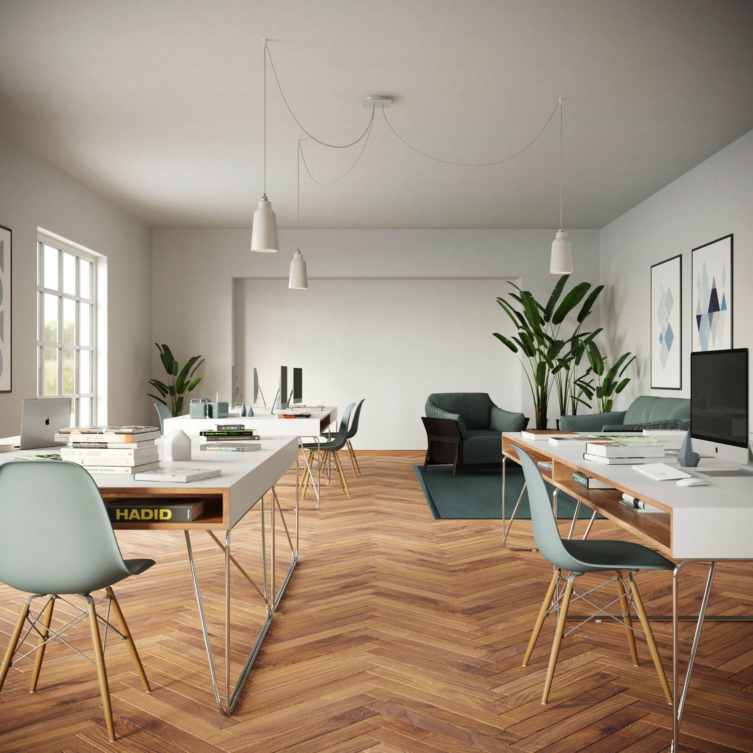 Rosone Rose-One quadrato, 200 mm con 3 fori e 4 fori laterali - Petrolio Bianco