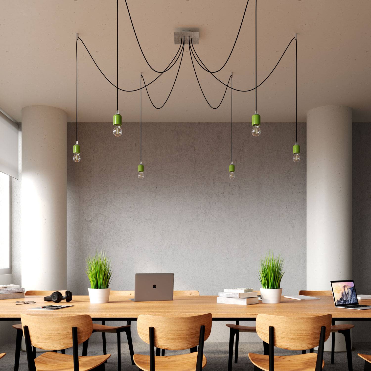 Rosone Rose-One quadrato, 200 mm con 6 fori e 4 fori laterali - Mostarda Bianco