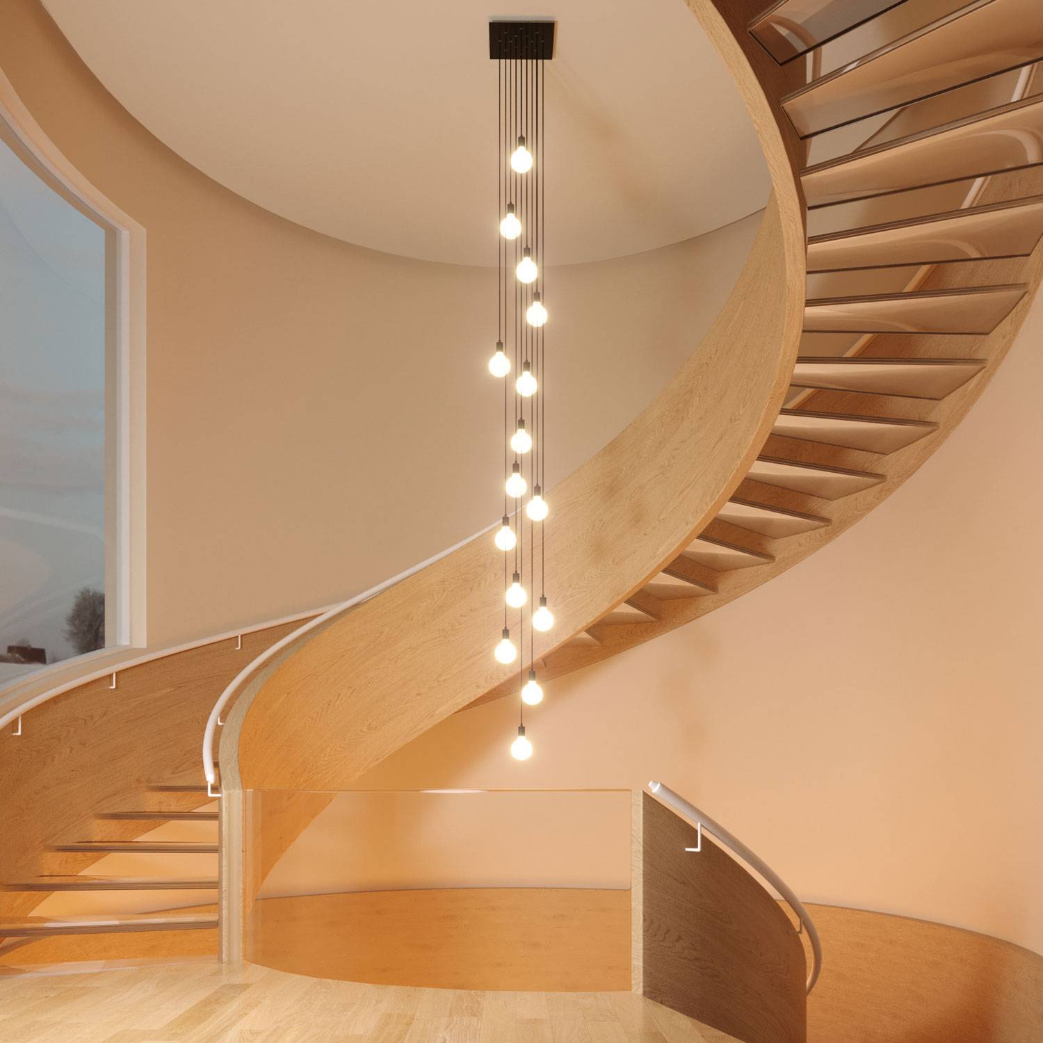 Rosone XXL Rose-One quadrato, 400 mm con 15 fori e 4 fori laterali - Mostarda Bianco