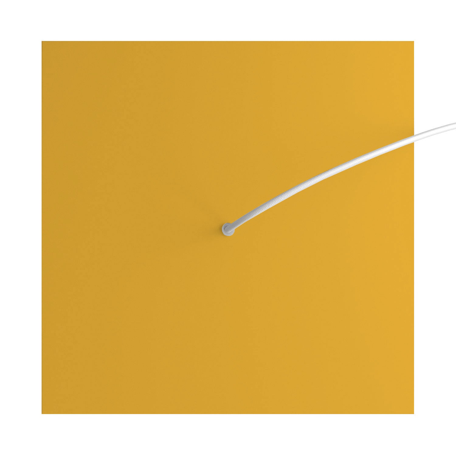 Rosone XXL Rose-One quadrato, 400 mm con 1 foro e 4 fori laterali - Mostarda Bianco