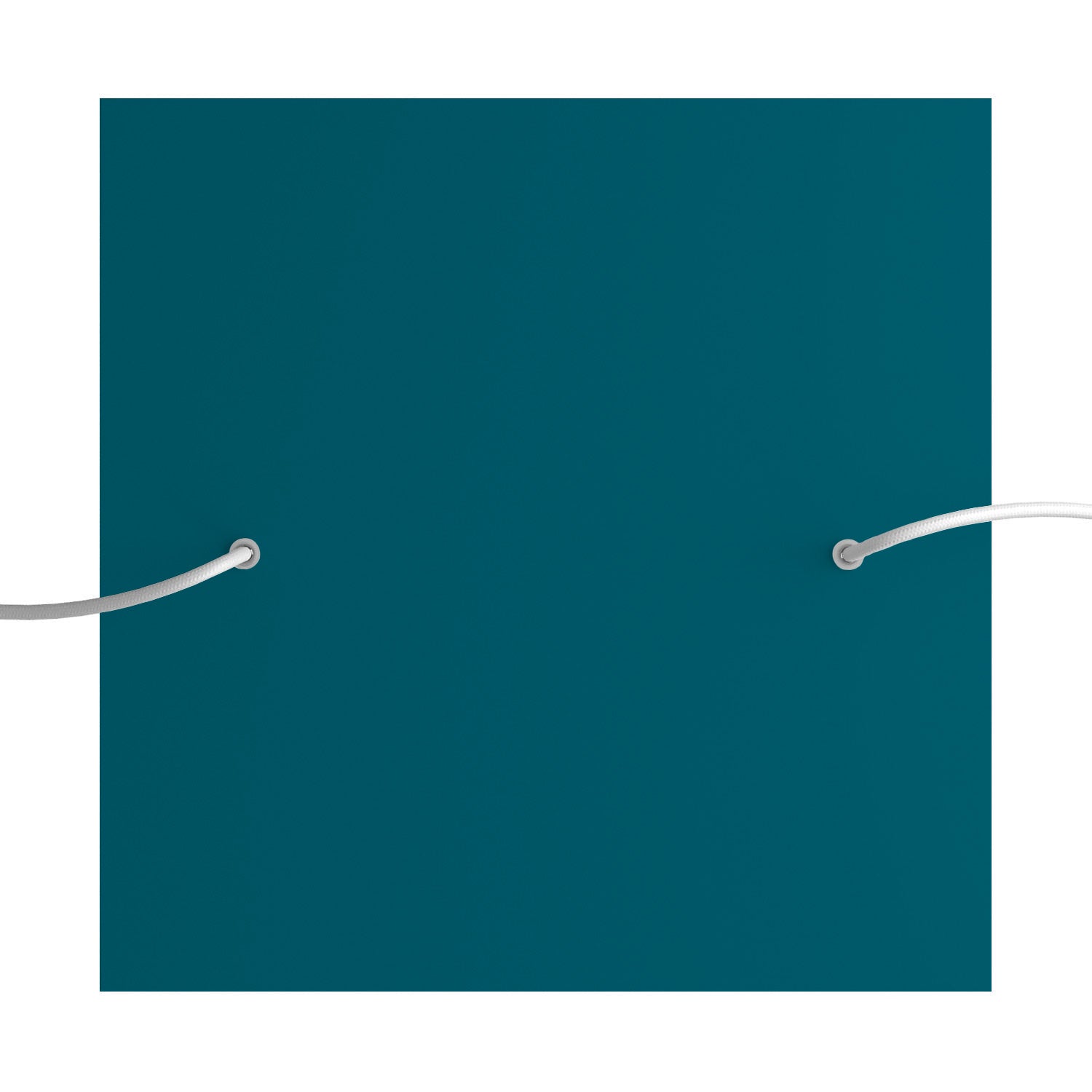 Rosone XXL Rose-One quadrato, 400 mm con 2 fori e 4 fori laterali - Petrolio Bianco