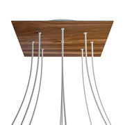 Rosone XXL Rose-One quadrato, 400 mm con 9 fori e 4 fori laterali - Legno Bianco