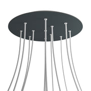 Rosone XXL Rose-One rotondo, diametro 400 mm con 12 fori e 4 fori laterali - Antracite Bianco