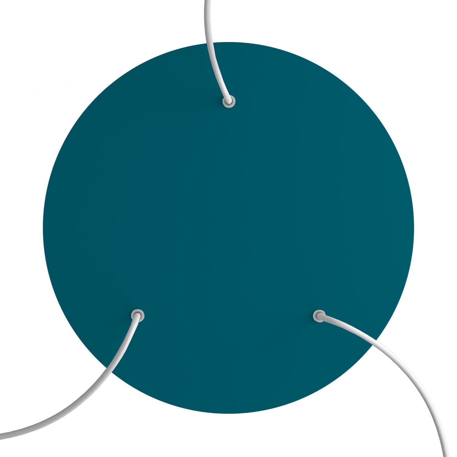 Rosone XXL Rose-One rotondo, diametro 400 mm con 3 fori e 4 fori laterali - Petrolio Bianco