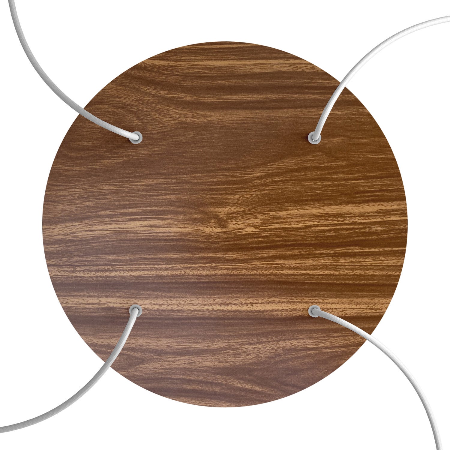 Rosone XXL Rose-One rotondo, diametro 400 mm con 4 fori e 4 fori laterali - Legno Bianco