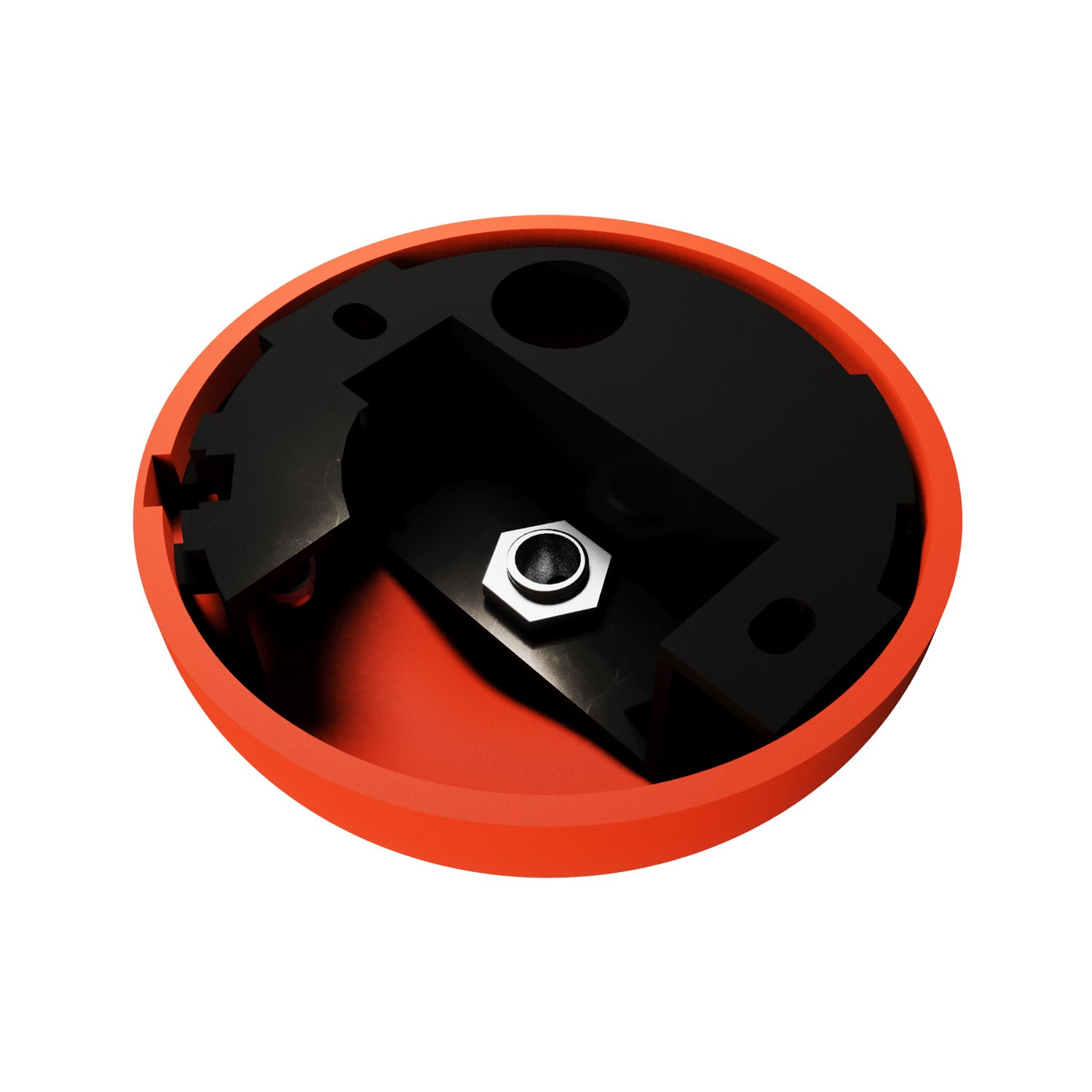 Kit rosone in silicone con foro centrale e predisposizione per foro laterale - Arancione