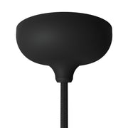 Kit rosone in silicone con foro centrale e predisposizione per foro laterale - Nero