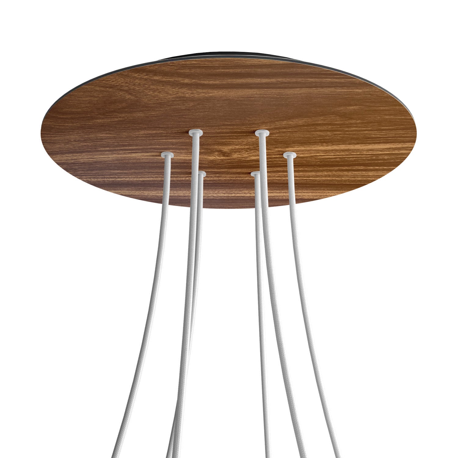 Rosone XXL Rose-One rotondo, diametro 400 mm con 6 fori e 4 fori laterali - Legno Nero