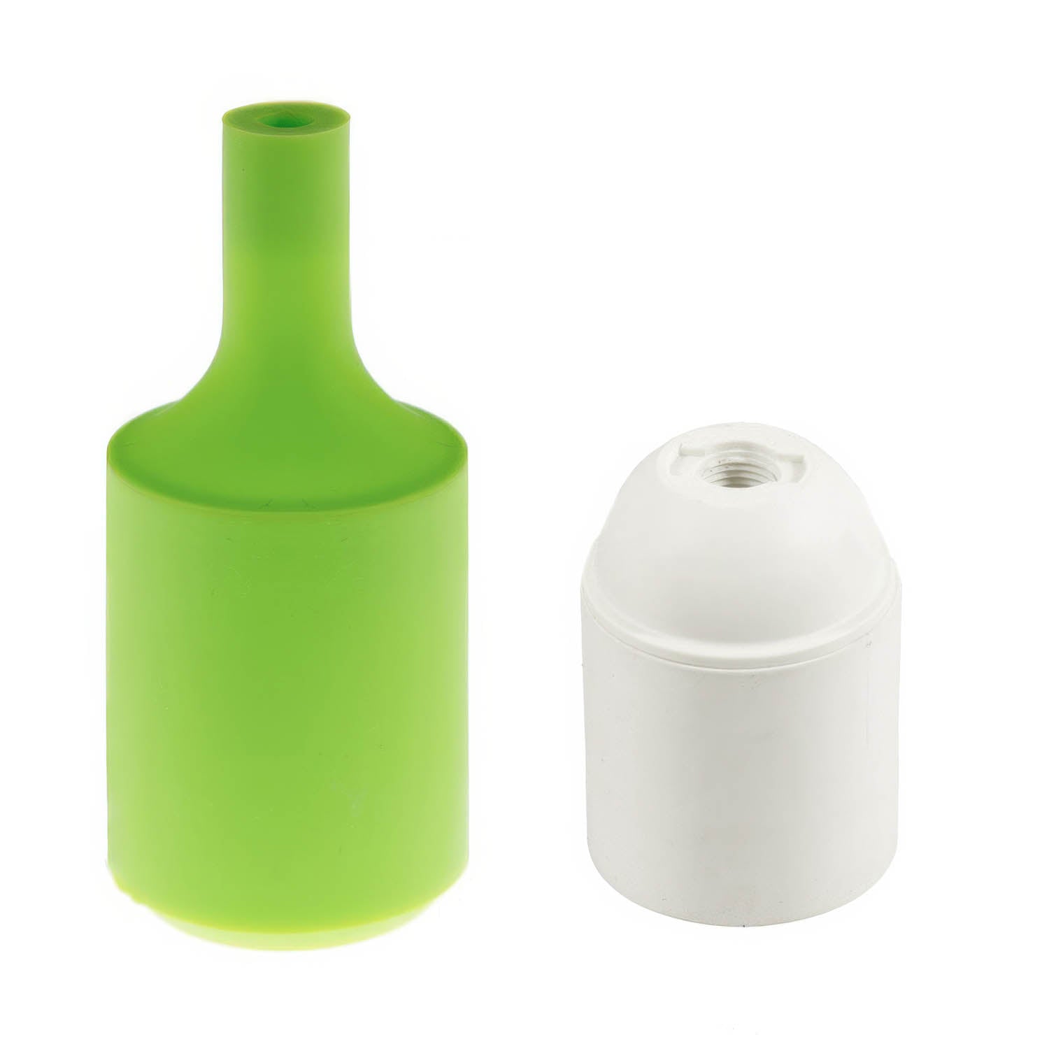 Kit portalampada E27 in silicone - Lime