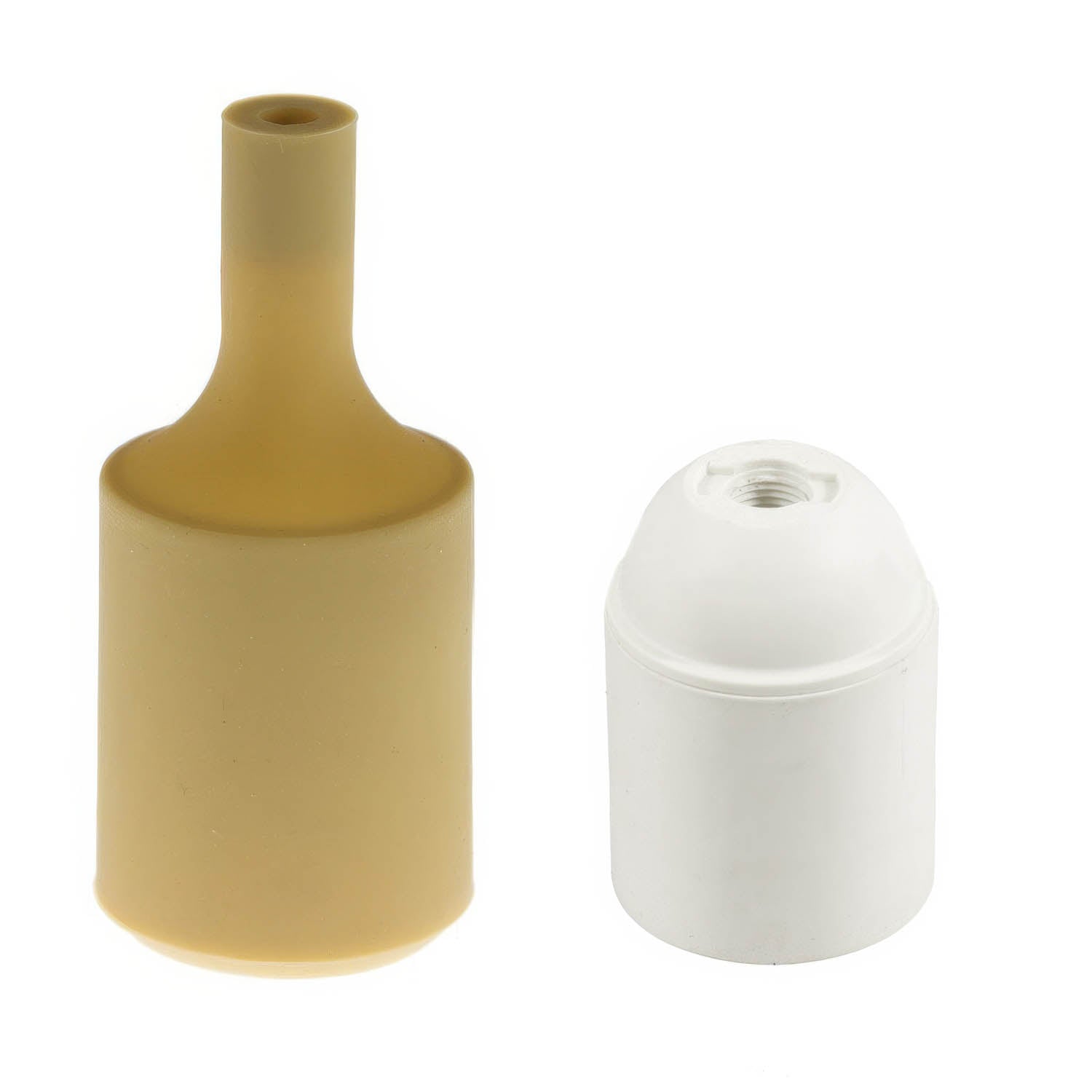 Kit portalampada E27 in silicone - Nocciola