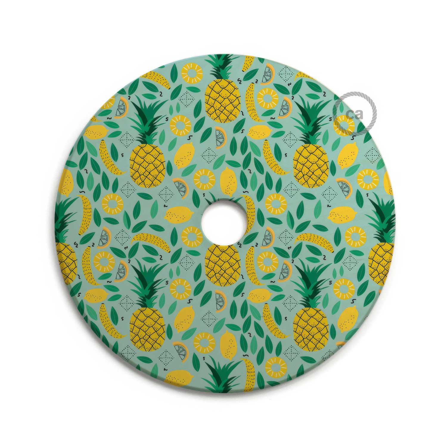 UFO Paralume in legno Special Edition Illustratori Italiani, double face, diametro 33 cm - Annachiara Zaminato