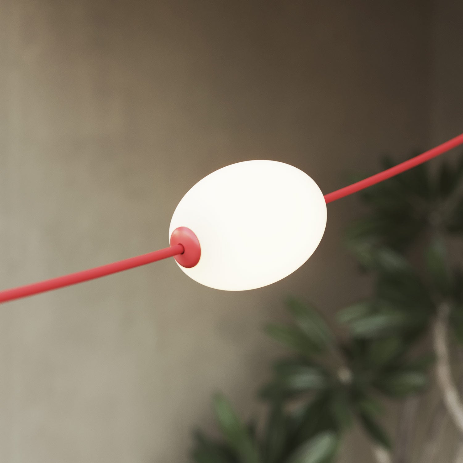 Catena luminosa reticolare 7 punti luce da esterno IP67 Rosso stella marina - Marina GRID