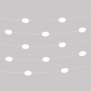 Catena luminosa 12 punti luce da esterno IP67 Bianco sabbia - Marina12