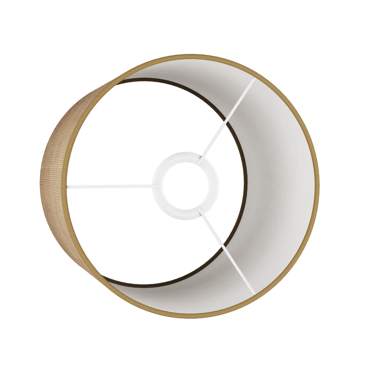 Paralume Cilindro M in tessuto con attacco E27 - Made in Italy - Juta naturale