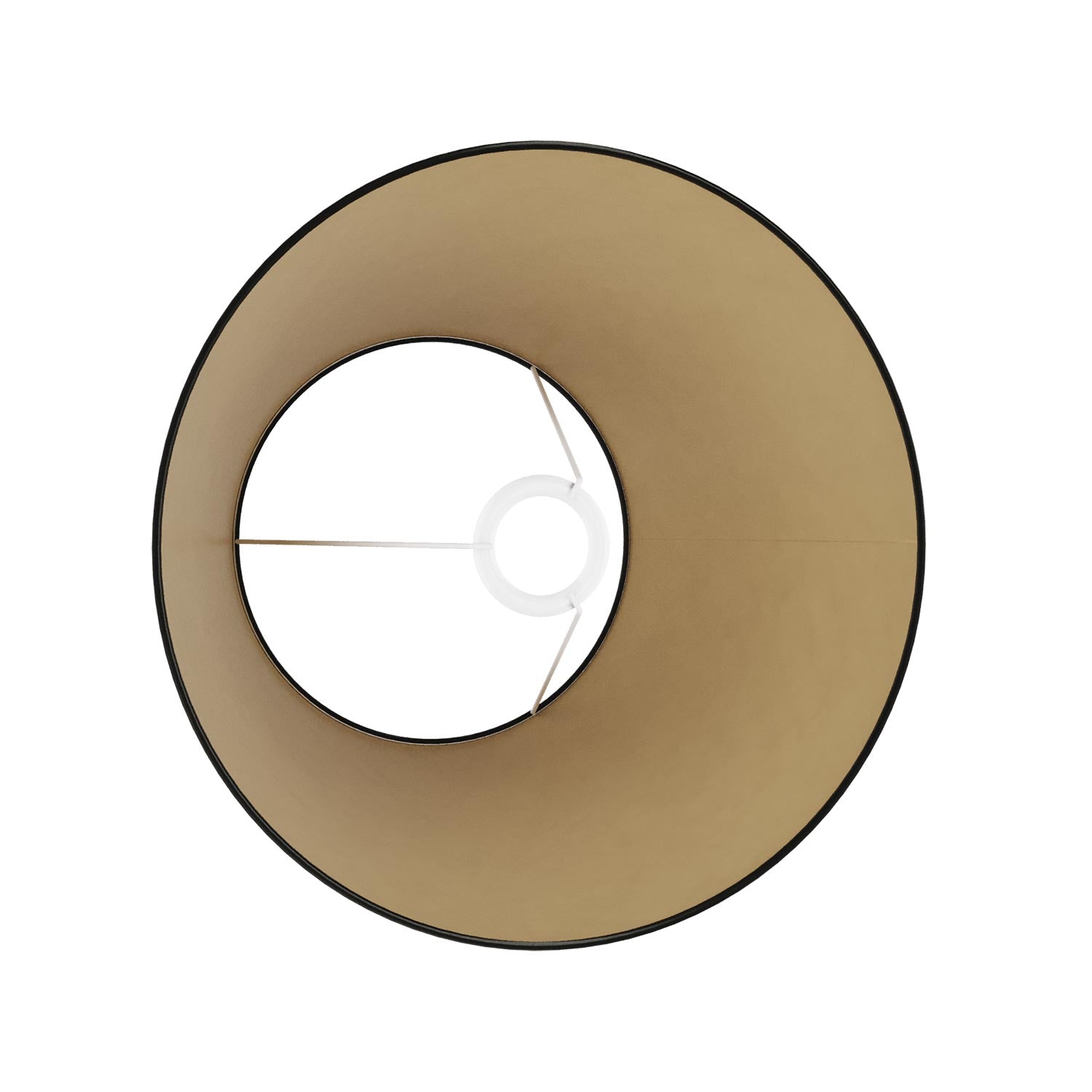 Paralume Impero M in tessuto per lampada da tavolo o applique con attacco E27 - Made in Italy - Cinette nero interno Oro