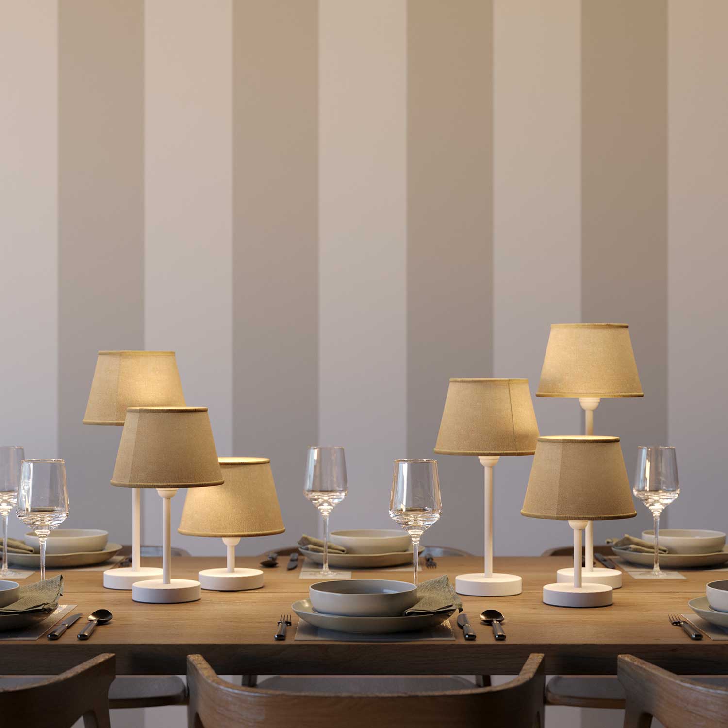 Paralume Impero con attacco E27 per lampada da tavolo o applique - Made in Italy - Juta naturale