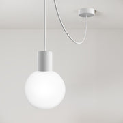 Lampada a sospensione da esterno Modulair IP65 con paralume infrangibile Unbreak-a-Ball - Bianco