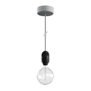 Modulair Lampada per paralume da esterni con 1,5 m cavo tessile, rosone e portalampada IP65 waterproof - Grigio ghiaccio