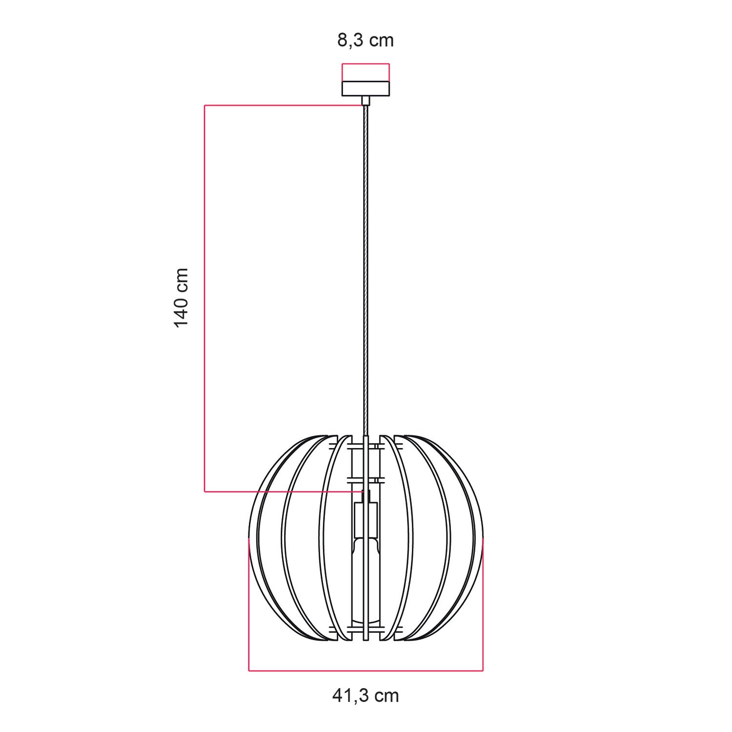 Lampada a sospensione con paralume ellittico LAMPSHHADE in materiale fonoassorbente - Bianco melange
