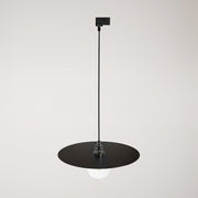 Lampada a sospensione per binari con paralume XL Ellepi - Nero