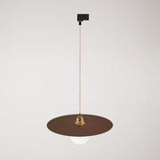 Lampada a sospensione per binari con paralume XL Ellepi - Effetto corten
