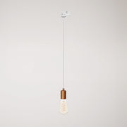 Lampada a sospensione con finiture in metallo satinato per binari - Rame satinato