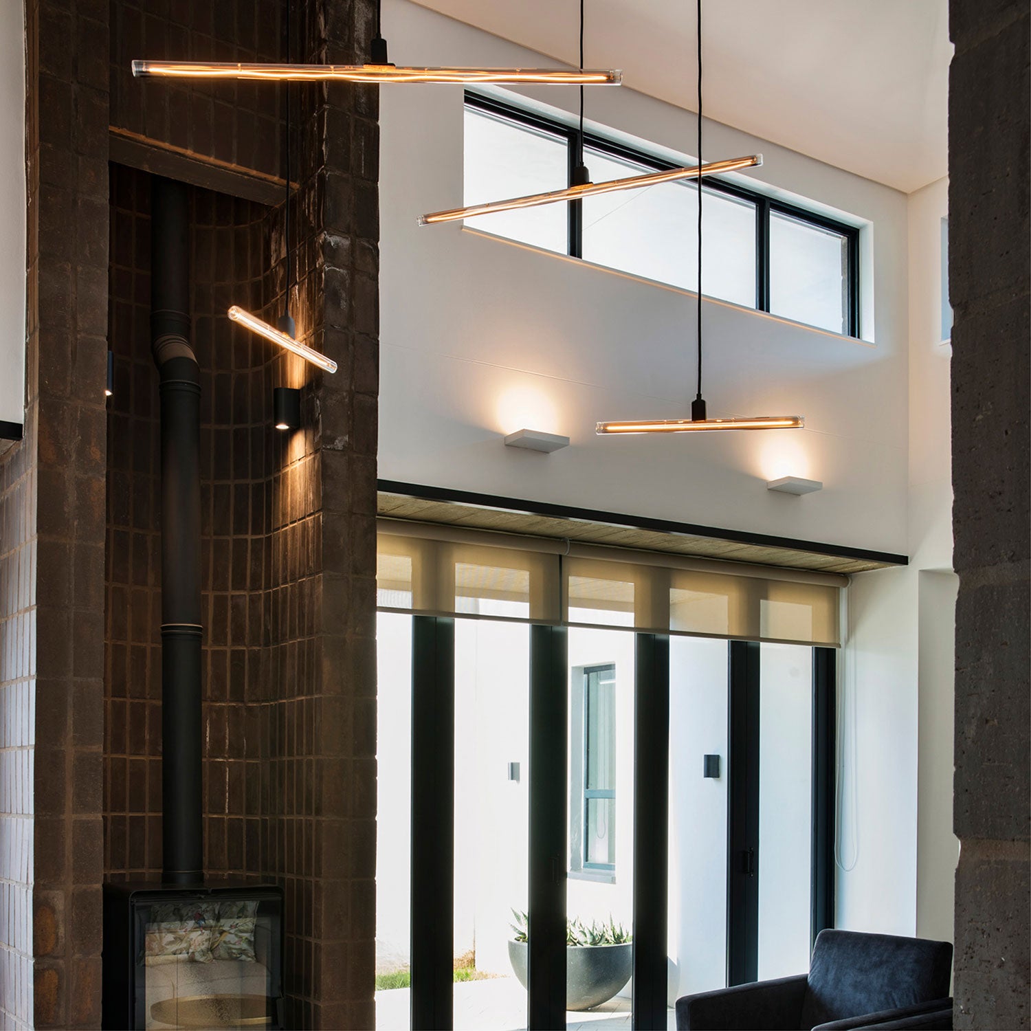 Kit portalampada esse14 per lampade a sospensione con attacco S14d - Effetto Wengé