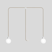 Lampada da esterno Modulair IP65 a 2 cadute con spina UK, paralumi infrangibili Unbreak-a-Ball e cavo SN06