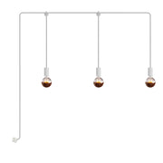 E-Snake Modulair Lampada da esterno IP65 portatile a 3 luci con spina UK - Bianco