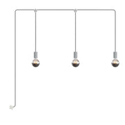 E-Snake Modulair Lampada da esterno IP65 portatile a 3 luci con spina UK - Grigio ghiaccio