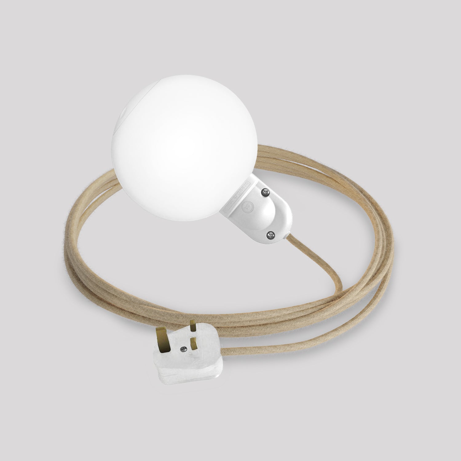 Lampada da esterno Modulair IP65 con spina UK, paralume infrangibile Unbreak-a-Ball e cavo SN06