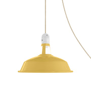 Lampada portatile da esterno Snake con paralume Harbour, 5 m cavo tessile, portalampada IP65 waterproof - Mostarda