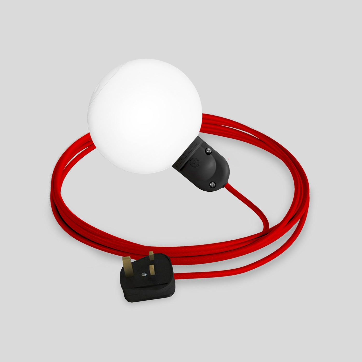 Lampada da esterno Modulair IP65 con spina UK, paralume infrangibile Unbreak-a-Ball e cavo SM09