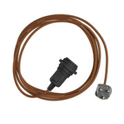 Snake per paralume - Lampada plug-in con cavo in tessuto colorato RC23 e spina UK