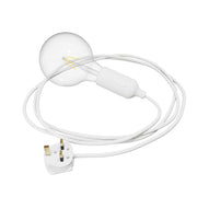 Snake Lampada in silicone con interruttore e spina UK - Bianco