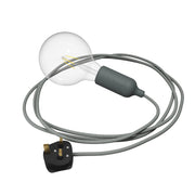 Snake Lampada in silicone con interruttore e spina UK - Grigio